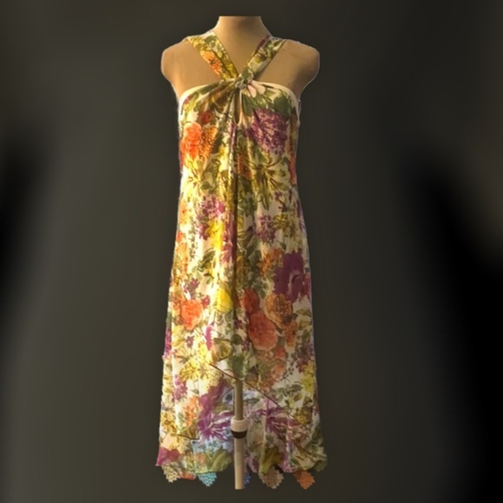 Love brand high low floral cross front dress